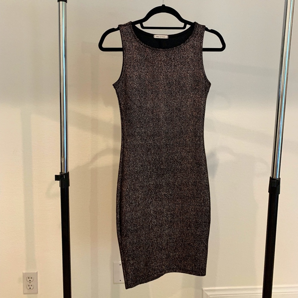 Sparkly Bronze & Black Dress